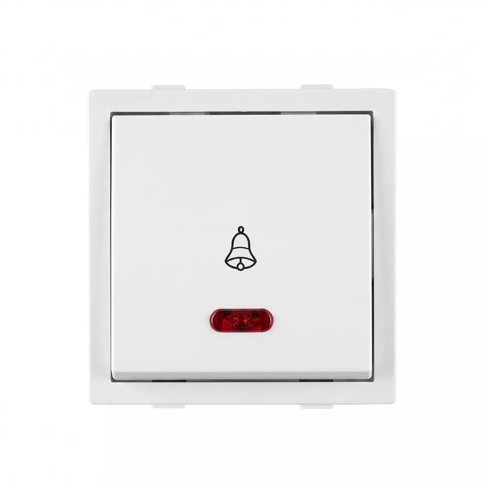 Anchor Roma Classic Dura Bell Push Switch With Neon White 10 Amp Current, 30715 (Pack of 10)