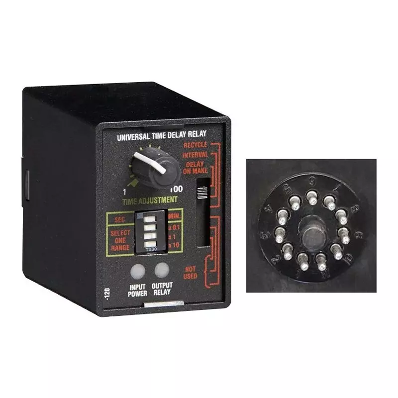 Littelfuse TIME DELAY RELAY, DPDT, 0.1S-1000M, 240V Model No - TRU3