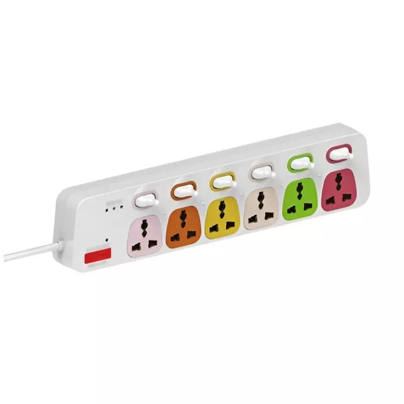 Cona Power Strip Viva 6 Sockets, 6 Button, 5 m Cord, VS-3006