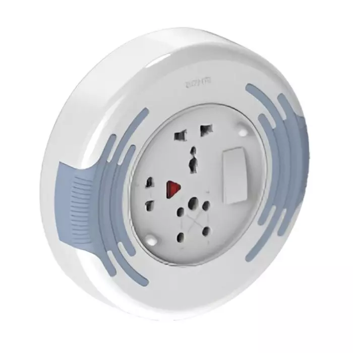 Cona Flex Box Gold 3 Pin, 8 m Cord Length, FB-2846 (Pack of 5 Pcs)