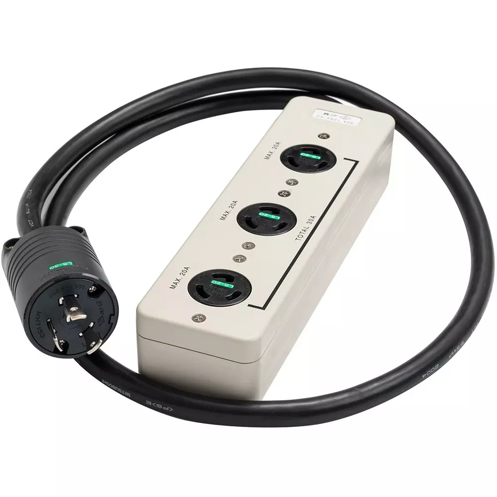 Meikosha Hook-Type Multi-Tap 125 V Rated Voltage 30 Amp Current, MR7692W3TL3