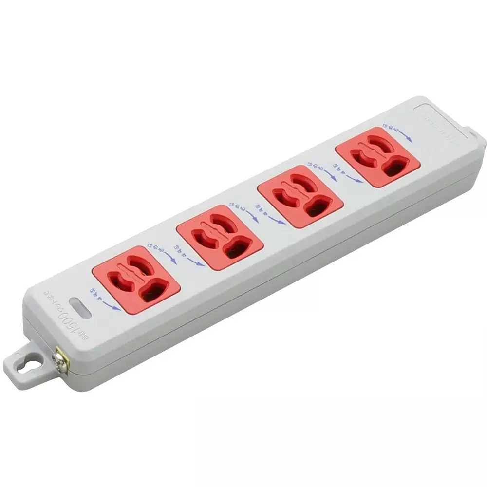 Meikosha OA Power Strip 125 V Rated Voltage 15 Amp Current, MR7904WR