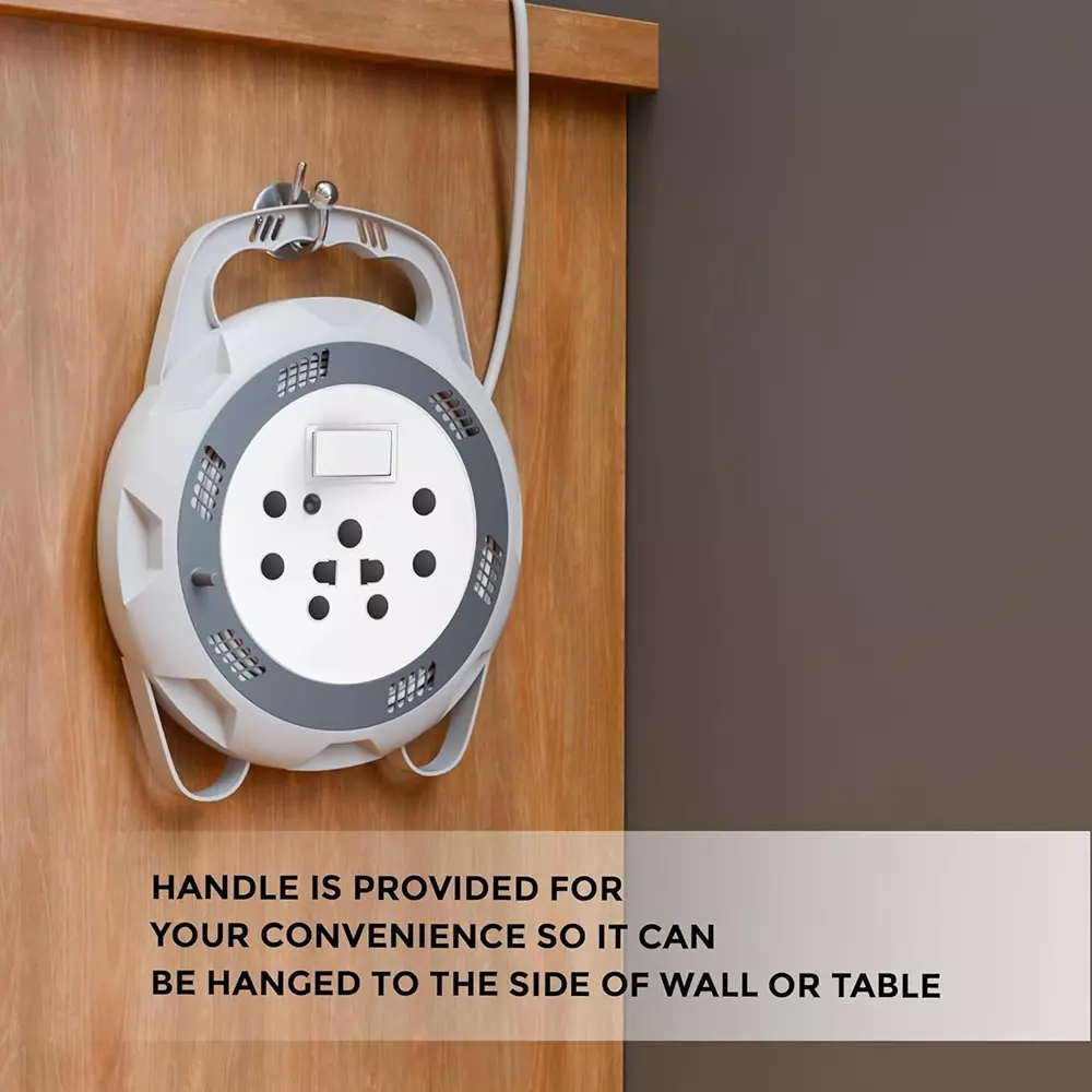 Hi-Fi AERO 2 Pin Extension Board 3 Socket 6 A Current 5 m Cable Length White, Grey