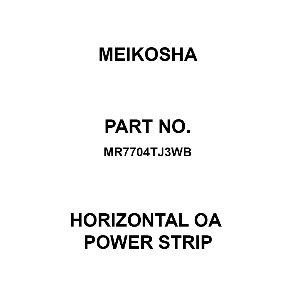 Meikosha Horizontal OA Power Strip 125 V Rated Voltage 15 Amp Current, MR7704TJ3WB