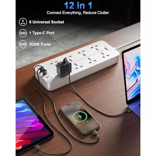 fedus-extension-board-cord-10-m-cable-length-2500-w-8-universal-sockets-with-usb-port-type-a-c-3-core