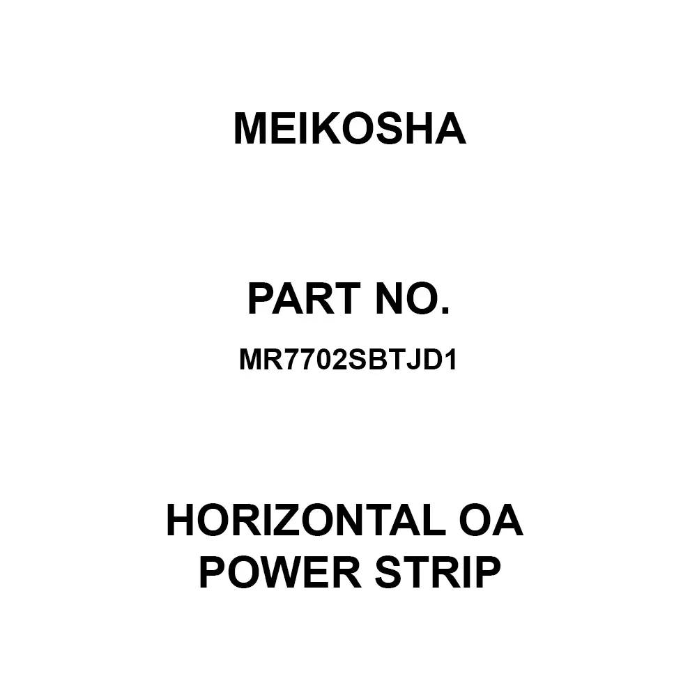 Meikosha Horizontal OA Power Strip 125 V Rated Voltage 15 Amp Current, MR7702SBTJD1