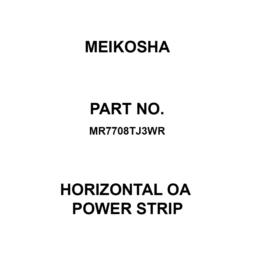 Meikosha Horizontal OA Power Strip 125 V Rated Voltage 15 Amp Current, MR7708TJ3WR