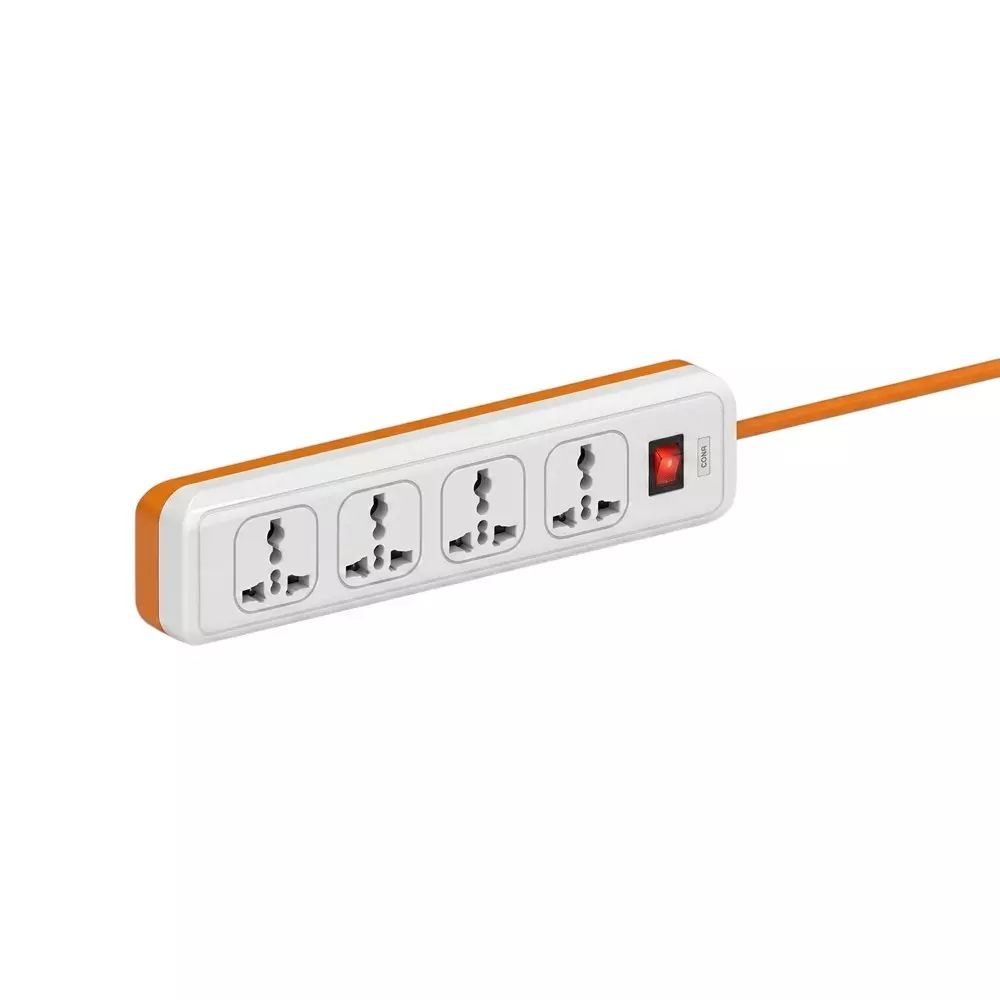 Cona Power Strip Arth 4 Sockets, 1 Button, 5 m Cord, AS-3248