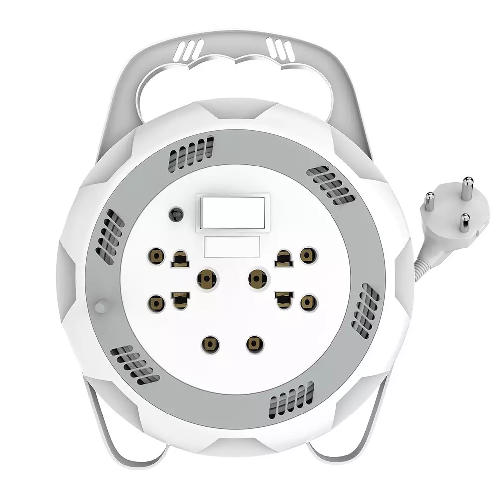 Hi-Fi AERO 3 Pin Extension Board 3 Socket 6 A Current 5 m Cable Length White, Grey