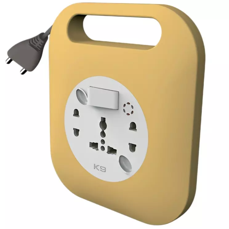 K9 Euro Soinc 2 Pin Extension Box White, 9587 (Pack of 5)