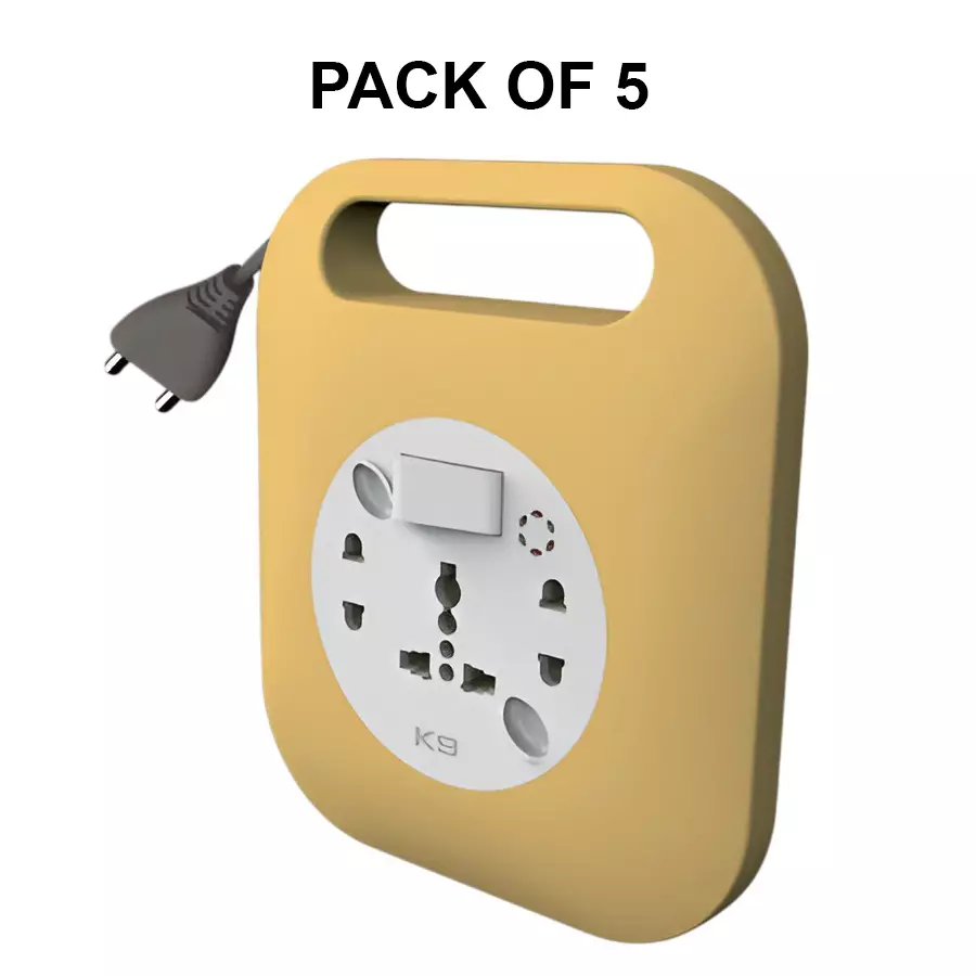 K9 Euro Soinc 2 Pin Extension Box White, 9587 (Pack of 5)