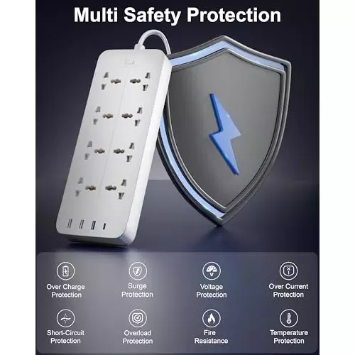 fedus-extension-board-cord-5-m-cable-length-2500-w-8-universal-sockets-with-usb-port-type-a-c-3-core