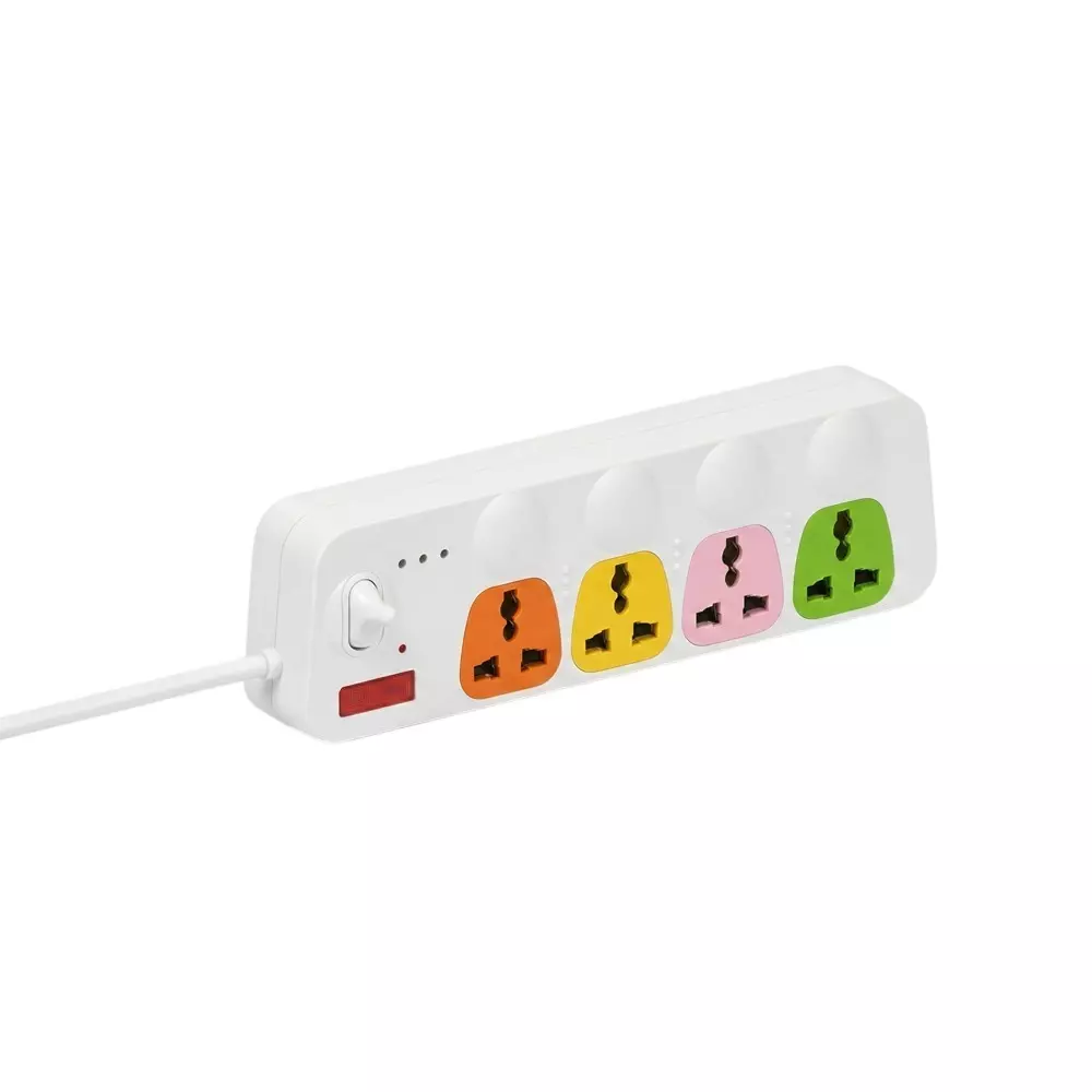 Cona Power Strip Viva 4 Sockets, 1 Button, 5 m Cord, VS-3017