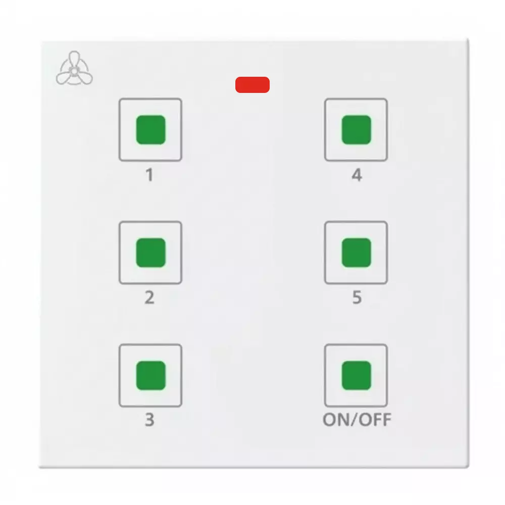 Anchor Roma Urban Fan Regulator Switch With Remote 100 W White for Homes, Offices & Commercial Use, 71008-RC