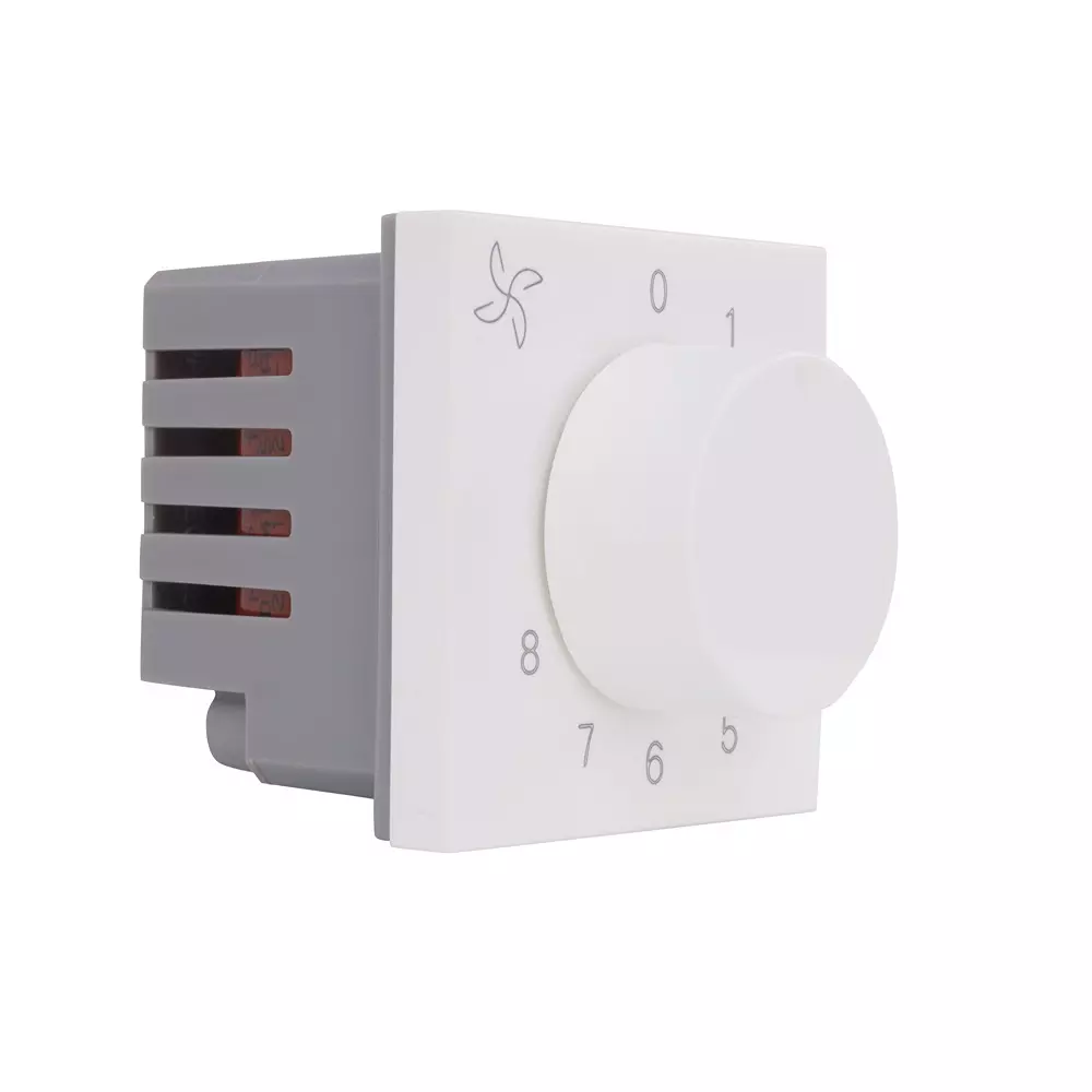 Legrand Fan Regulator Lyncus White 2 Module 100 W 8 Steps, 6772 44 (Pack of 10)