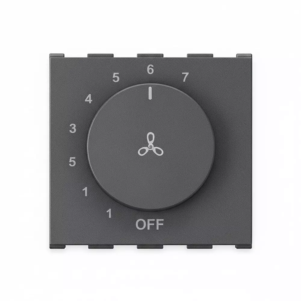 Anchor Roma Urban 7 Step Fan Regulator 2 Module Black for Homes, Offices & Commercial Use, 66508B