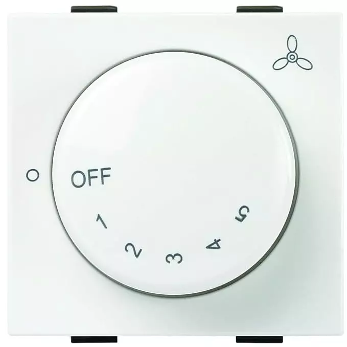 Anchor Roma Plus Fan Regulator Switch 100 W 240 V 2 Module White PVC Plastic for Industrial Use, 288220