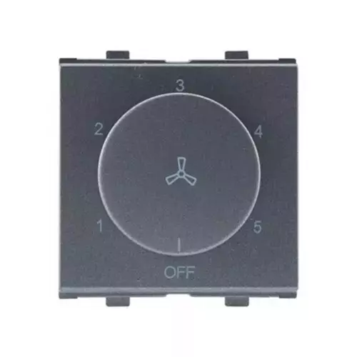 Anchor Penta Dura Fan Regulator Black 2 Module 100 W, 65302B (Pack of 10)