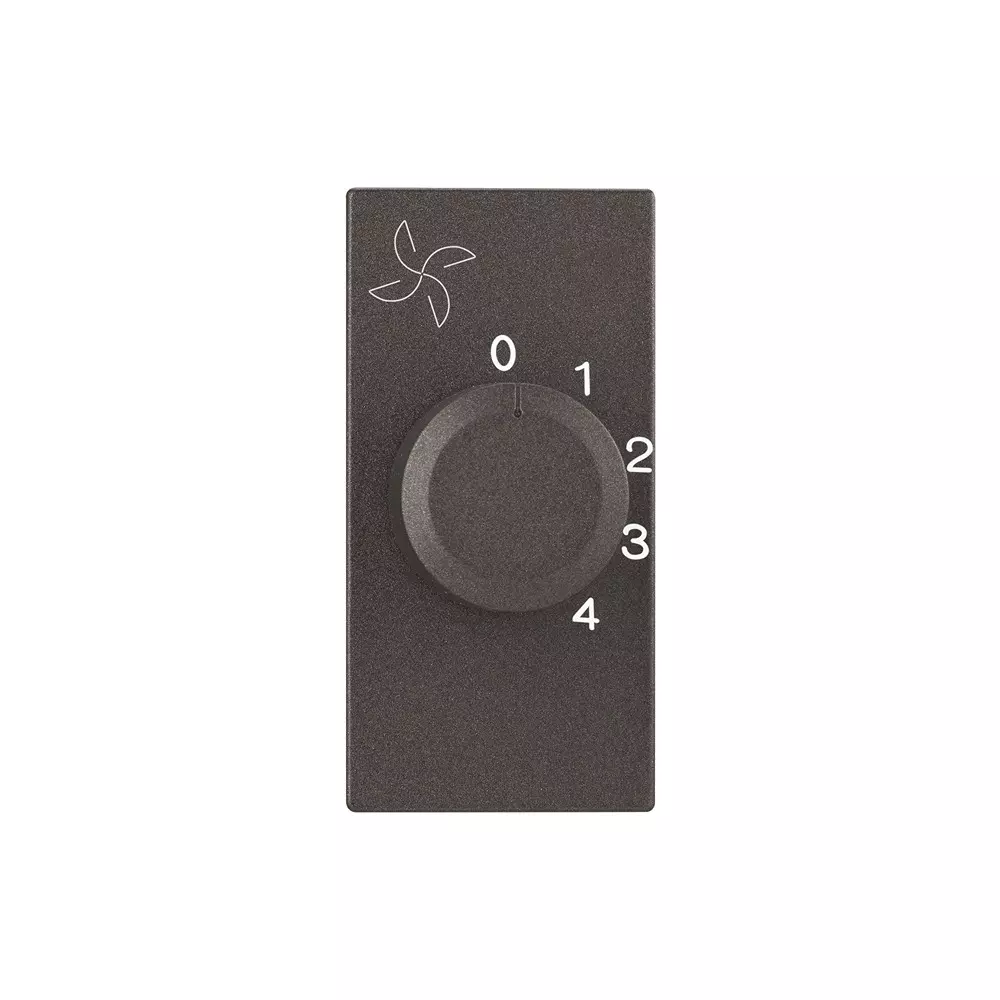 Legrand Fan Regulator Myrius Charcoal Grey 1 Module 100 W, 6794 39 (Pack of 5)