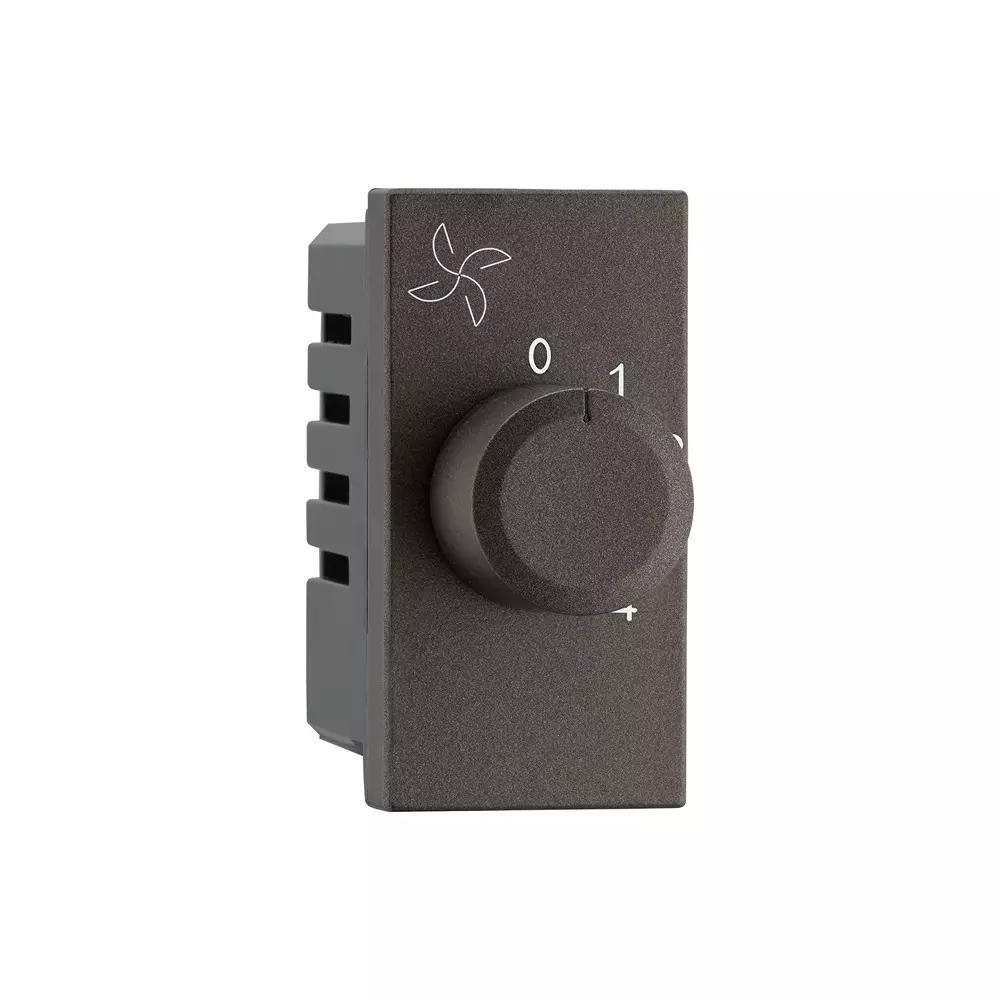 Legrand Fan Regulator Myrius Charcoal Grey 1 Module 100 W, 6794 39 (Pack of 5)