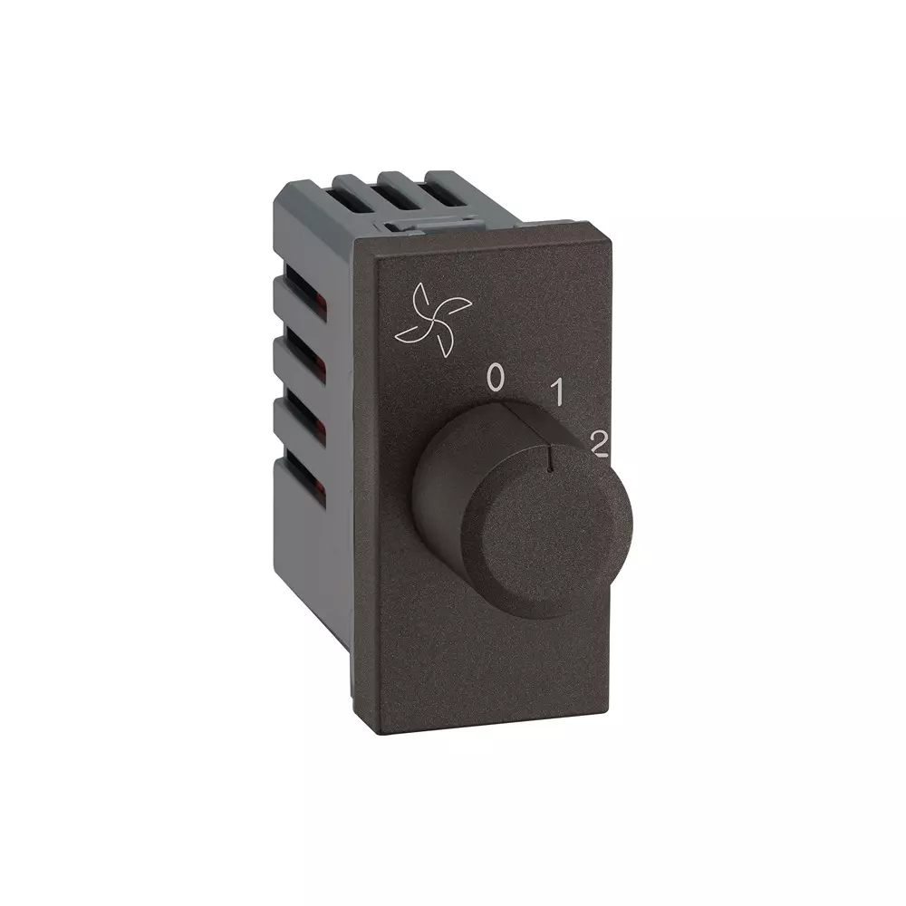 Legrand Fan Regulator Myrius Charcoal Grey 1 Module 100 W, 6794 39 (Pack of 5)