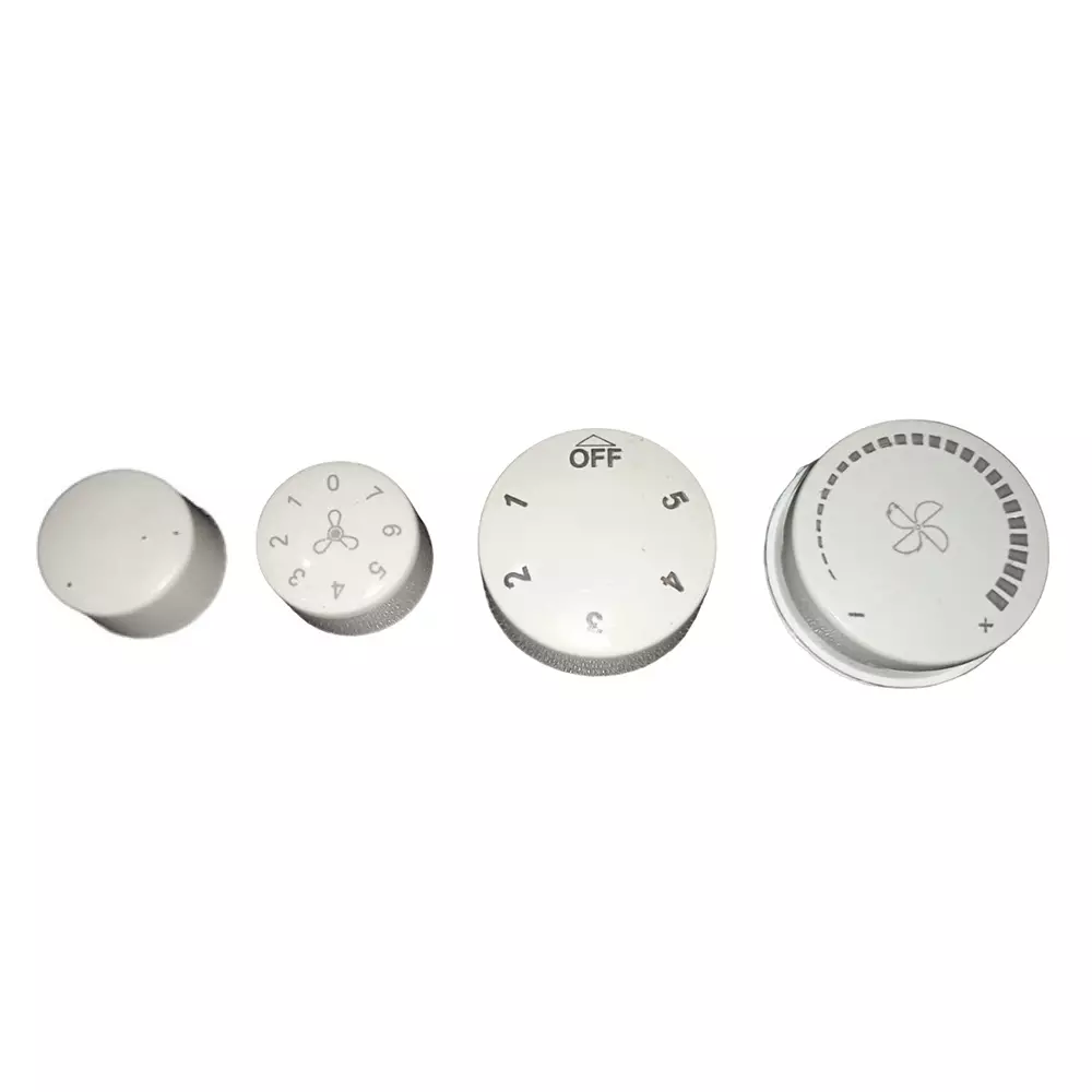 GENERIC Fan Regulator Knob Cap White Small and Medium Size, FRCK-4 (Pack of 4)