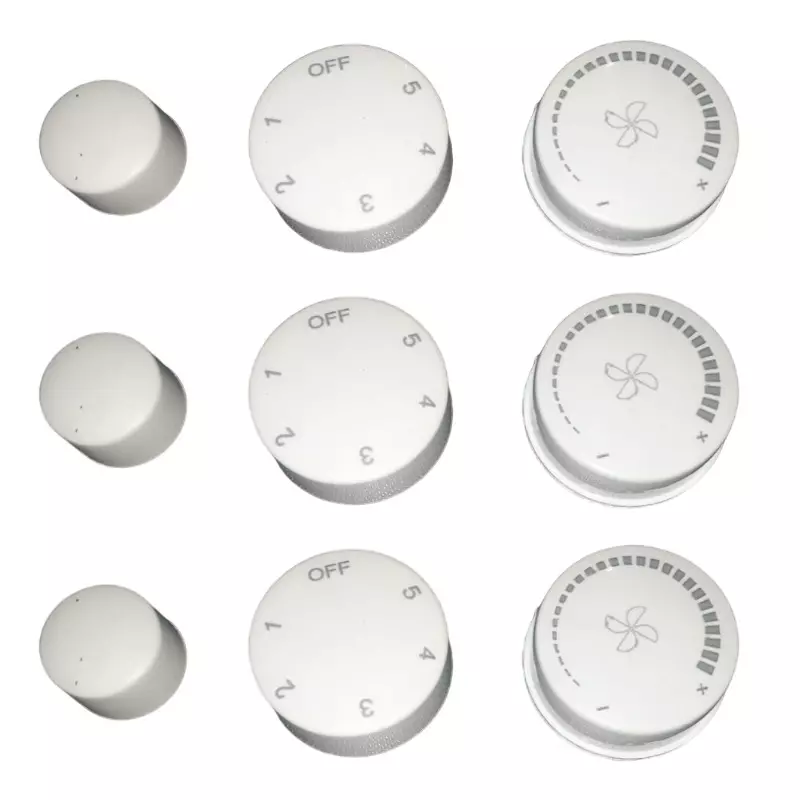 GENERIC Fan Regulator Knob Cap White Small and Medium Size, FRCK-9-2 (Pack of 9)