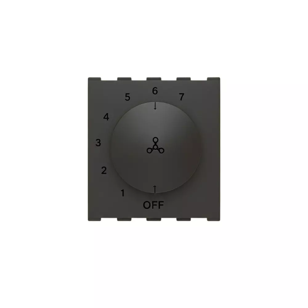 Anchor Roma Urban 7 Step Fan Regulator 2 Module Graphite Black for Homes, Offices & Commercial Use, 66508GB