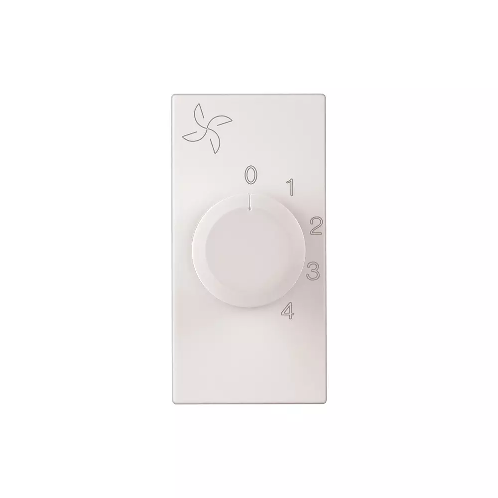 Legrand Fan Regulator Myrius Classic White 1 Module 100 W, 6792 39 (Pack of 5)