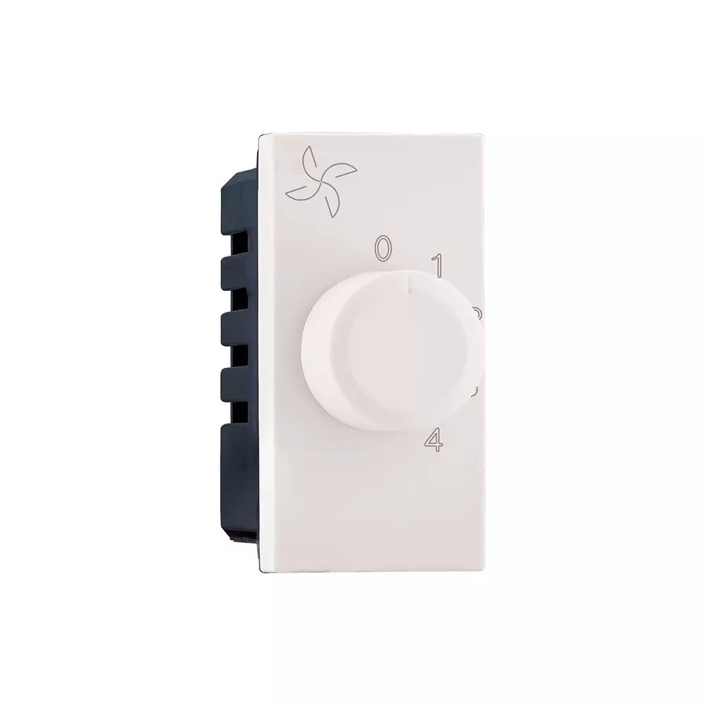 Legrand Fan Regulator Myrius Classic White 1 Module 100 W, 6792 39 (Pack of 5)