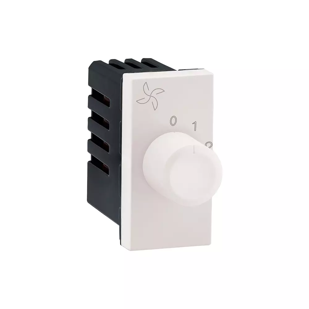 Legrand Fan Regulator Myrius Classic White 1 Module 100 W, 6792 39 (Pack of 5)
