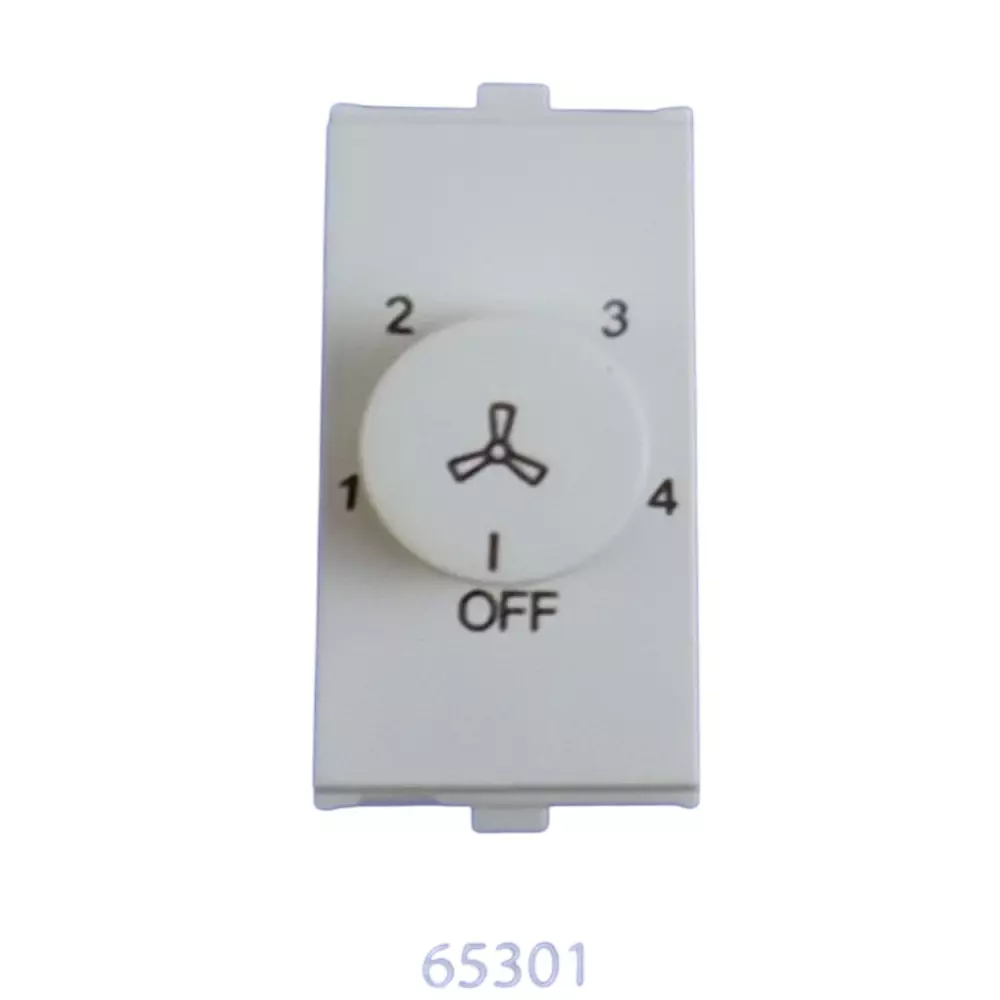 Anchor Roma Urban 4 Step Fan Regulator 1 Module Silver for Homes, Offices & Commercial Use, 66501S