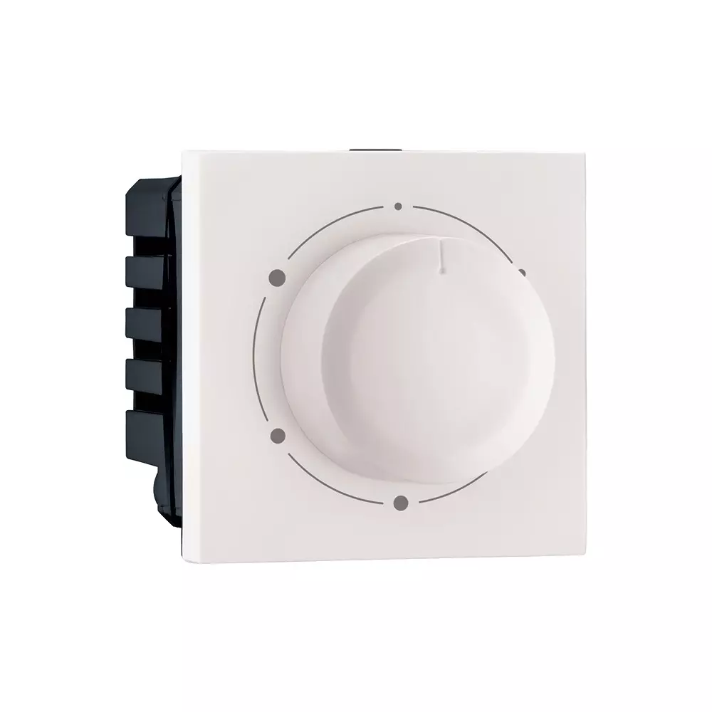 Legrand 360° Fan Regulator Myrius Classic White 2 Module 100 W, 6792 40 (Pack of 10)