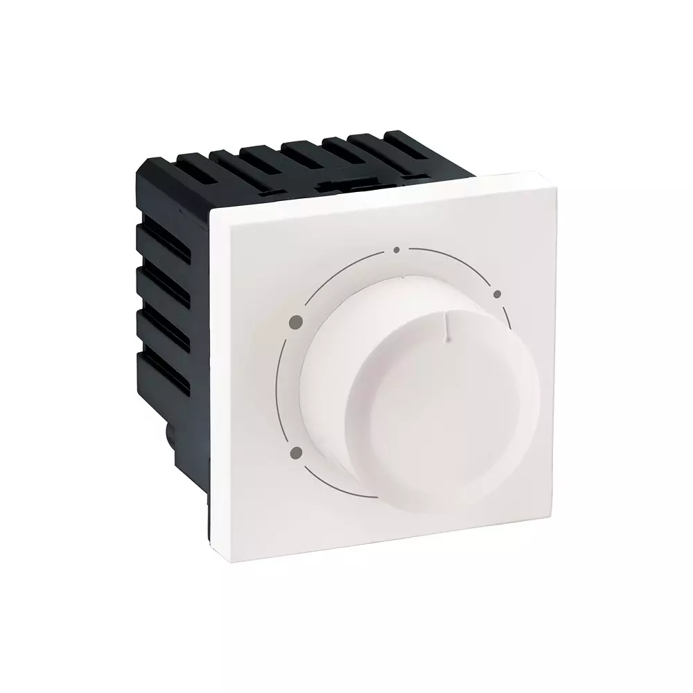Legrand 360° Fan Regulator Myrius Classic White 2 Module 100 W, 6792 40 (Pack of 10)