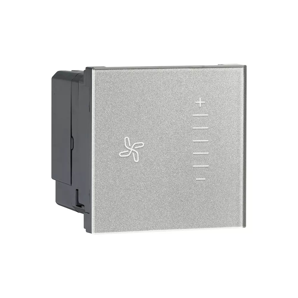 Legrand Touch Fan Regulator Myrius Silver 2 Module 100 W, 6793 05