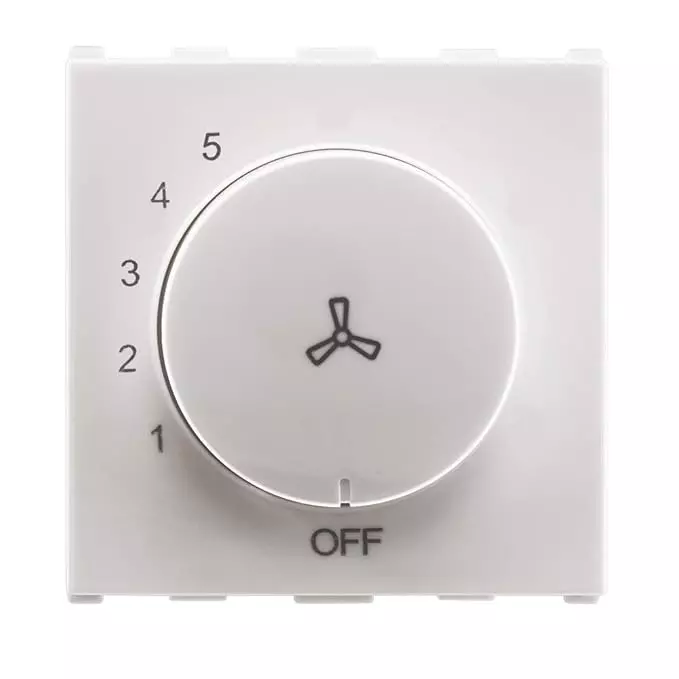 Anchor Roma Urban 5 Step Fan Regulator 2 Module Silver for Homes, Offices & Commercial Use, 66503S