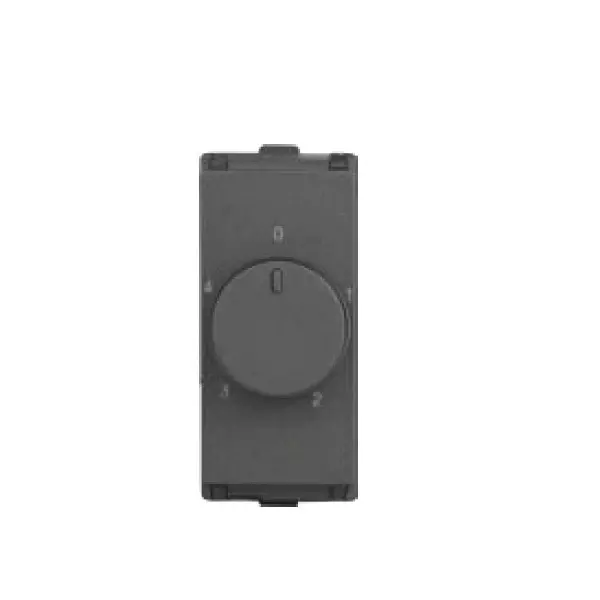 L&T [ Lauritz Knudsen ] Englaze Fan Regulator Mountain Grey 1 Module 4 Steps 80 W Power, CB92101RM01