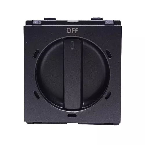 L&T [ Lauritz Knudsen ] Englaze Fan Regulator Flat Type Mountain Grey 2 Module 5 Steps 120 W Power, CB92202RM02
