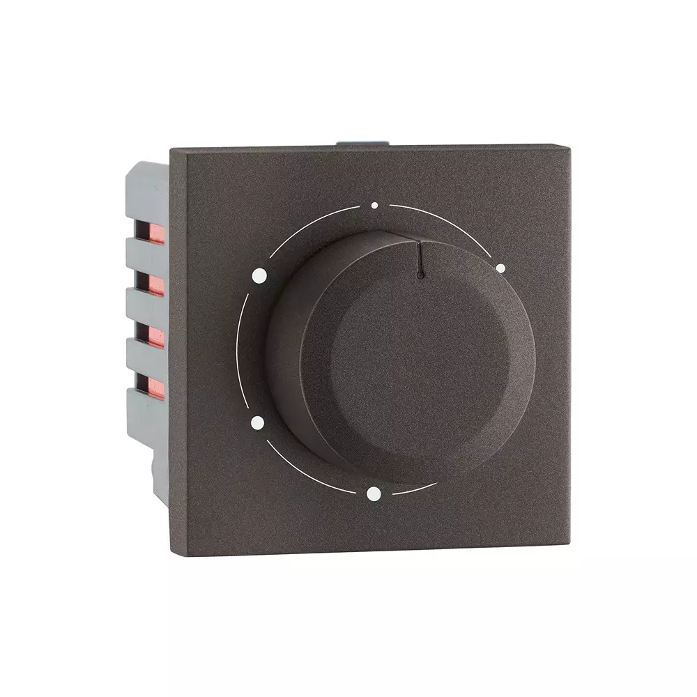 Legrand 360° Fan Regulator Myrius Charcoal Grey 2 Module 120 W, 6794 41 (Pack of 10)