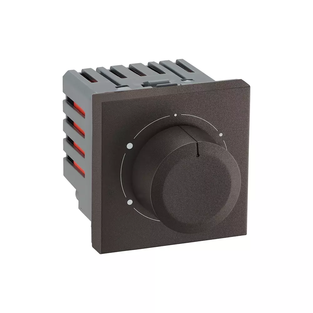 Legrand 360° Fan Regulator Myrius Charcoal Grey 2 Module 120 W, 6794 41 (Pack of 10)
