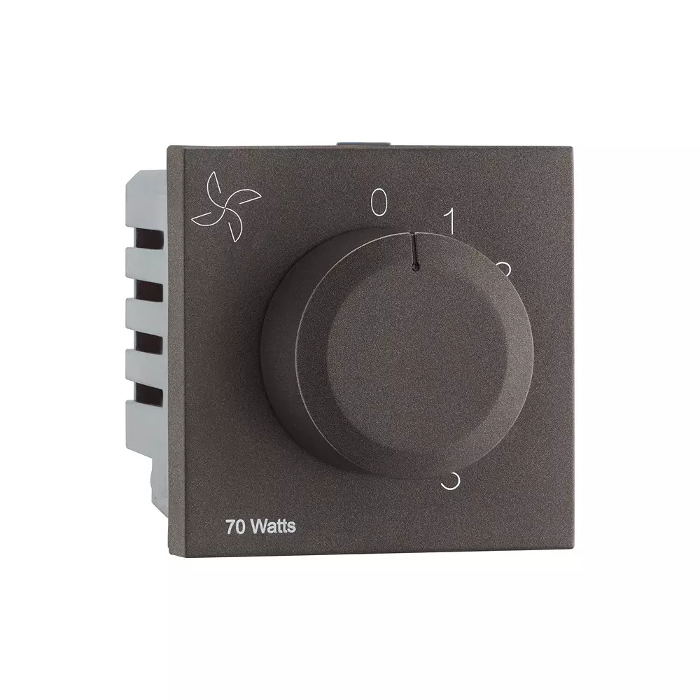 Legrand Fan Regulator Myrius Charcoal Grey 2 Module 70 W, 6794 42