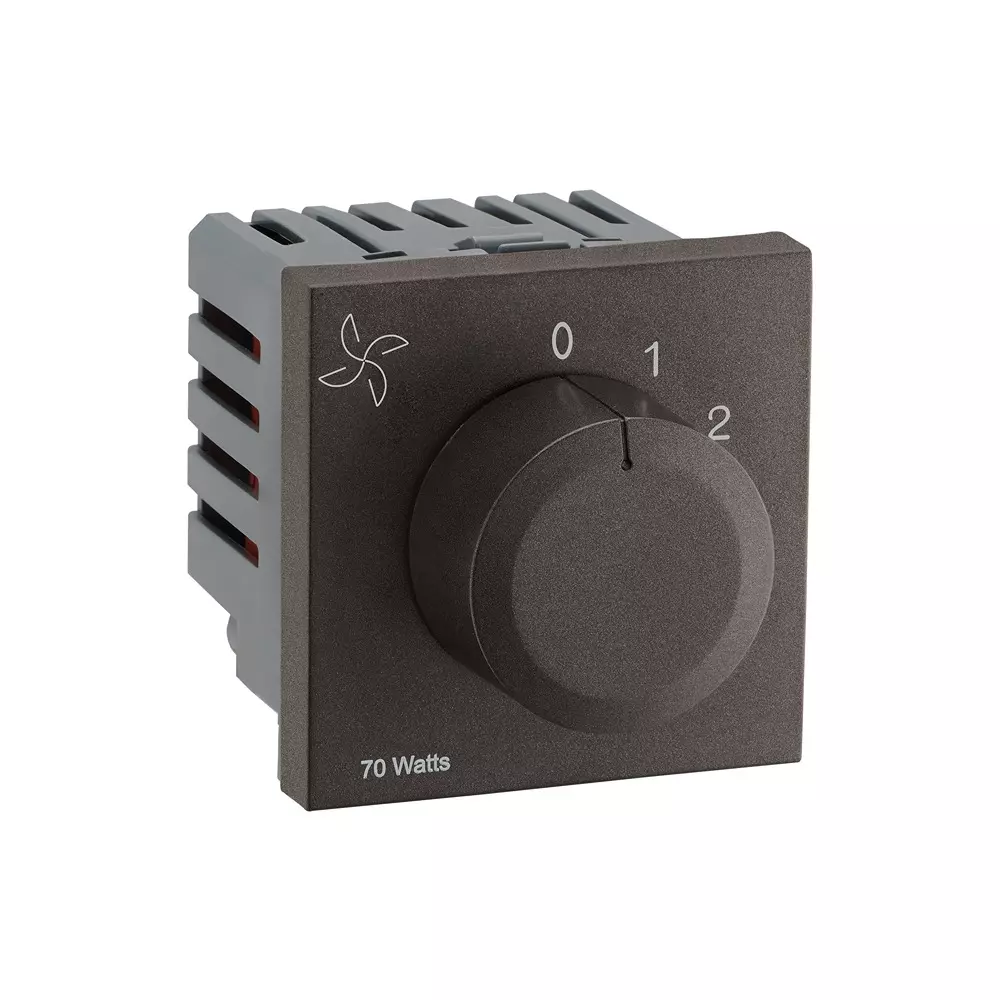 Legrand Fan Regulator Myrius Charcoal Grey 2 Module 70 W, 6794 42