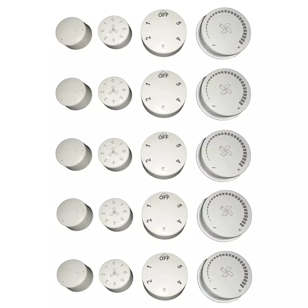 GENERIC Fan Regulator Knob Cap White Small and Medium Size, FRCK-20 (Pack of 20)