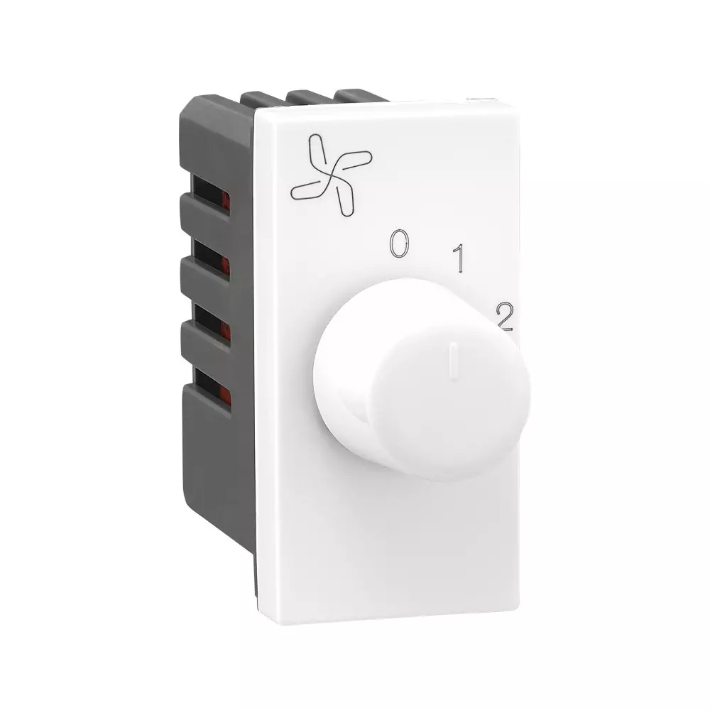 Legrand Fan Regulator Allzy 100 W 1 Module Glossy White, 6811 40 (Pack of 5 Pcs)