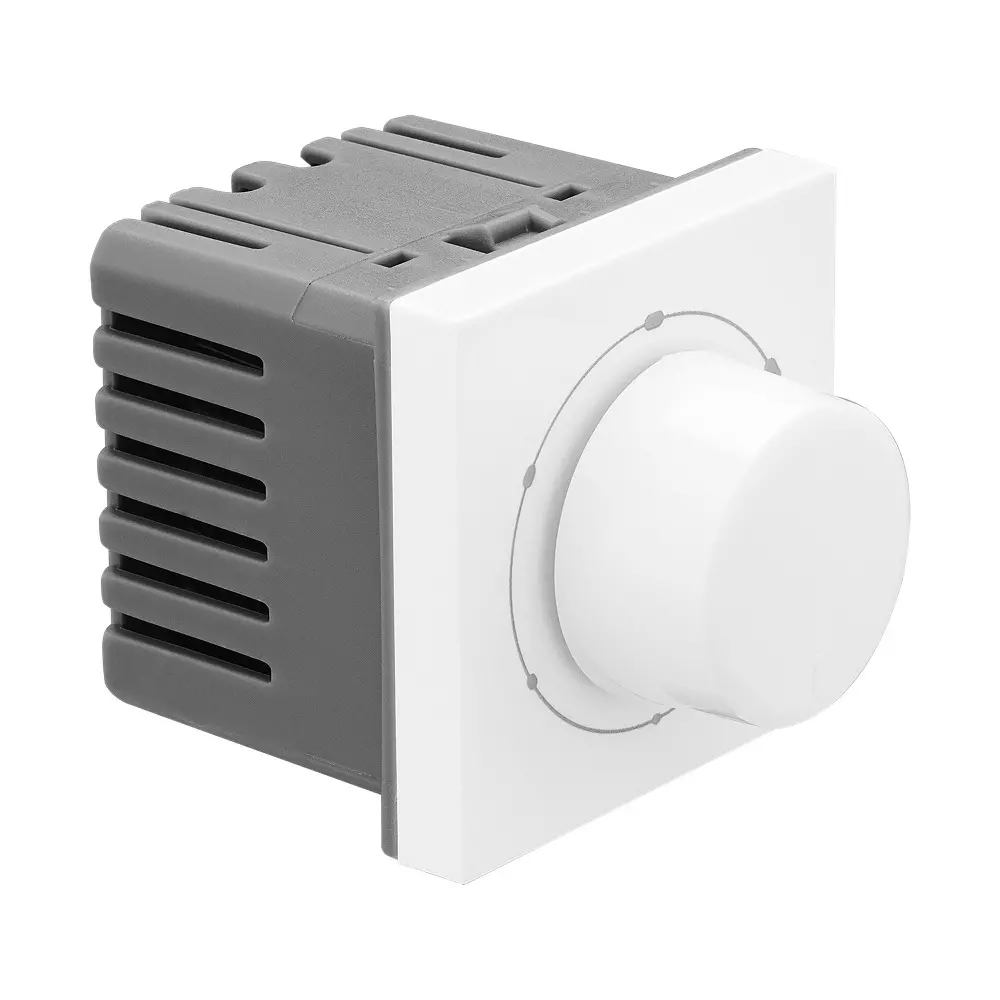Legrand Fan Regulator with 360° Rotation Allzy 100 W 2 Module Glossy White, 6811 41 (Pack of 10 Pcs)
