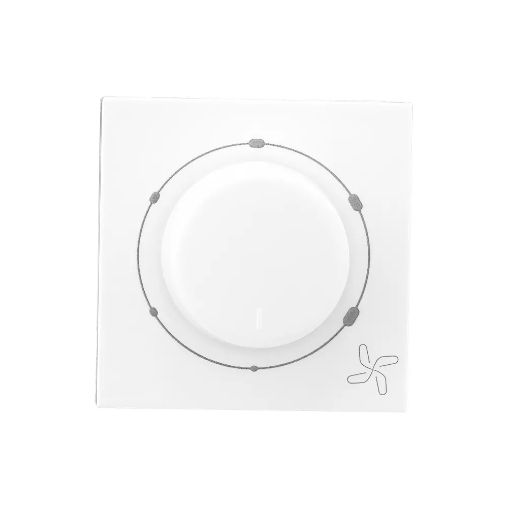 Legrand Fan Regulator with 360° Rotation Allzy 100 W 2 Module Glossy White, 6811 41 (Pack of 10 Pcs)