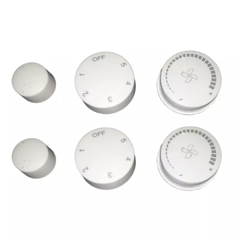 GENERIC Fan Regulator Knob Cap White Small and Medium Size, FRCK-6-3 (Pack of 6)