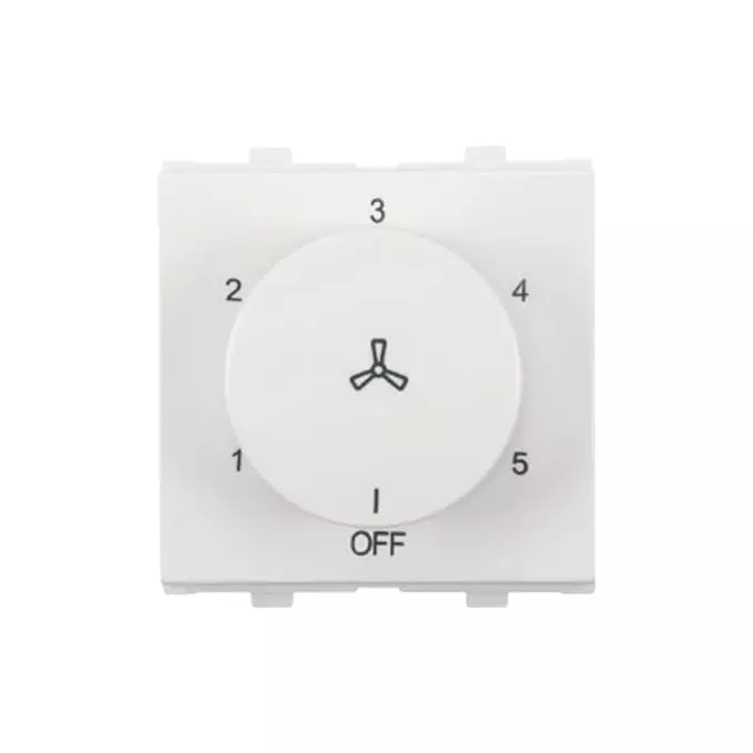 Anchor Roma Urban 5 Step Fan Regulator 2 Module Silver for Homes, Offices & Commercial Use, 66502S