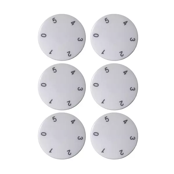 GENERIC Ceiling Fan Switch Knob Number Marking White Medium Size, FRCK-6-2 (Pack of 6)
