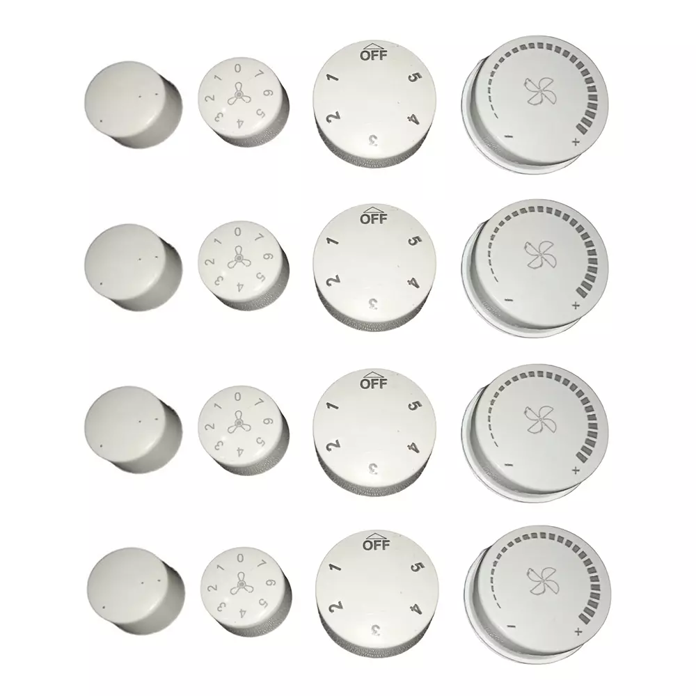 GENERIC Fan Regulator Knob Cap White Small and Medium Size, FRCK-16 (Pack of 16)